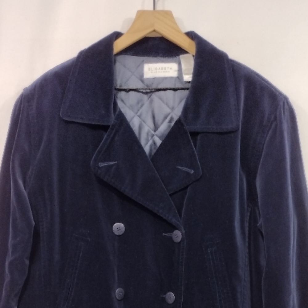 NWT Liz Claiborne Ribbon Candy Velour Double Breasted Blazer Jacket Womens 2X - Picture 2 of 9